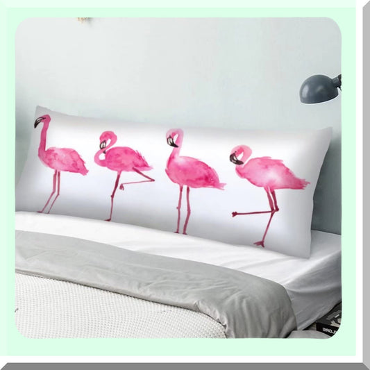 Tropical Flamingo Pillowcase Compatible with Bedding