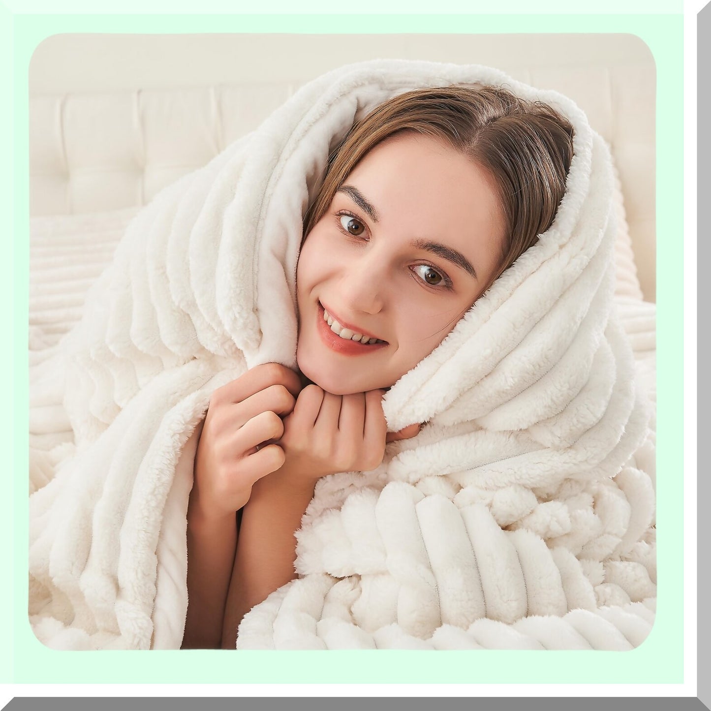 WinterWonder Plush Twin Comforter Set - Soft, Warm, Fluffy White Bedding with Luxury Fuzzy Feel - Includes 1 Pillowcase for Cozy Nights