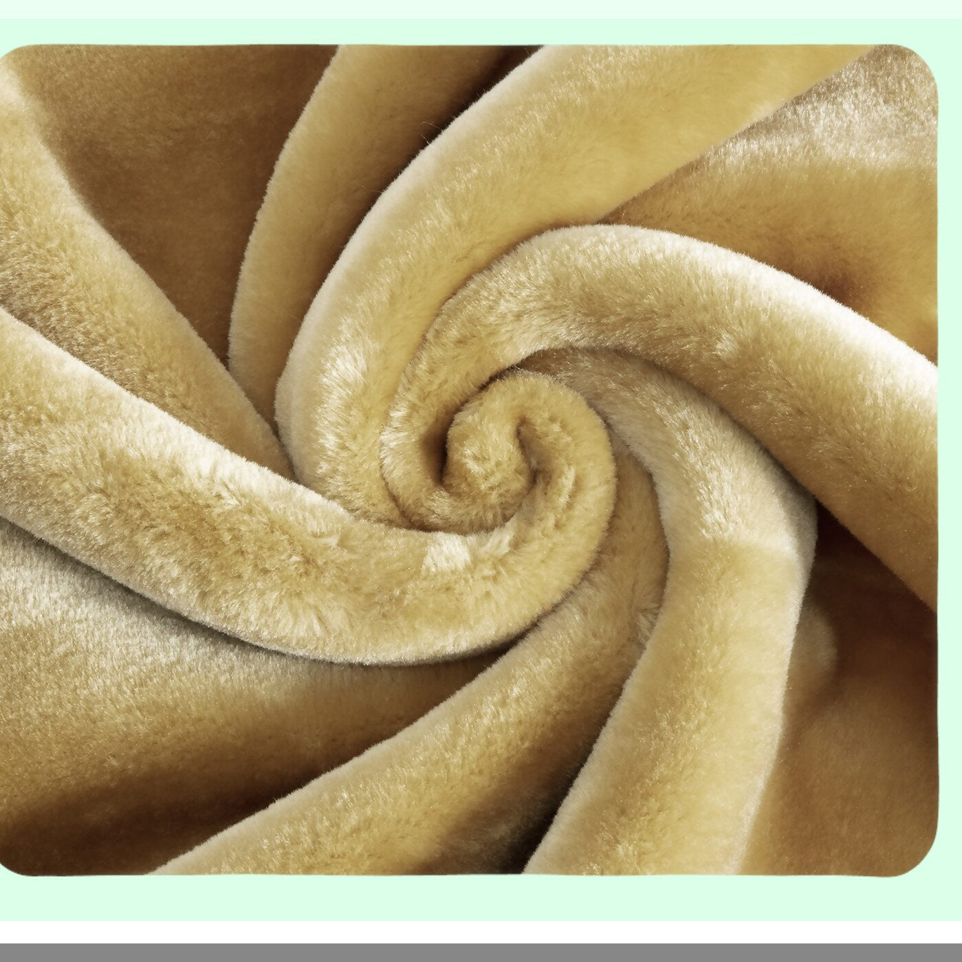 Golden Luxe Heavyweight Mink Blanket - 750GSM, Silky Soft, Plush Raschel, 85" x 95"