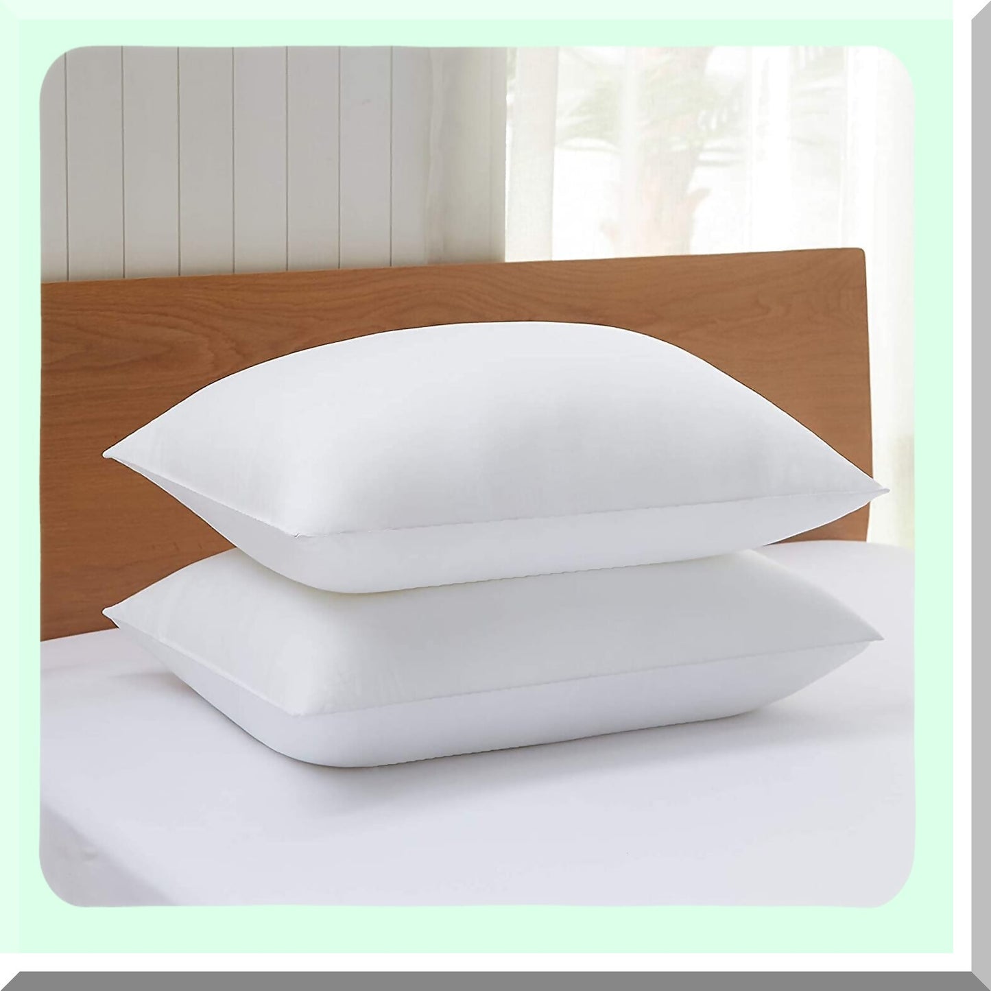 Luxury SleepEase Pillows - 2 Pack Soft Inserts for Stomach & Back Sleepers. Hotel Collection Comfort for a Restful Night's Sleep. Breathable & Plush.