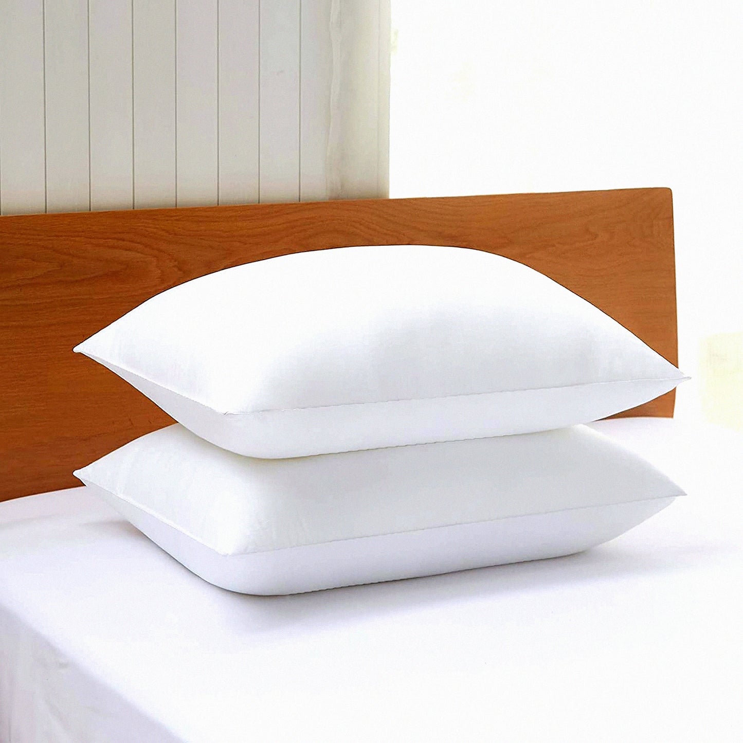 Luxury SleepEase Pillows - 2 Pack Soft Inserts for Stomach & Back Sleepers. Hotel Collection Comfort for a Restful Night's Sleep. Breathable & Plush.