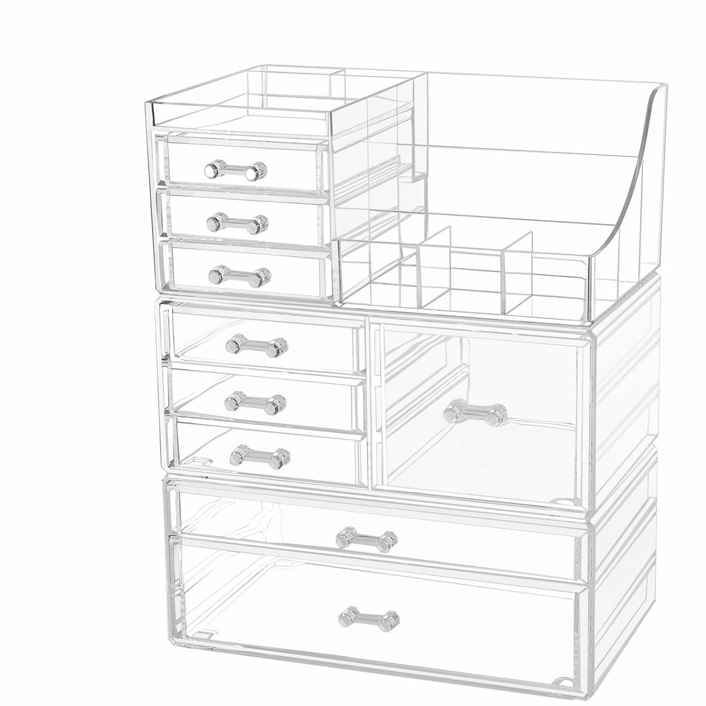 Clear Makeup Organizer with 9 Drawers