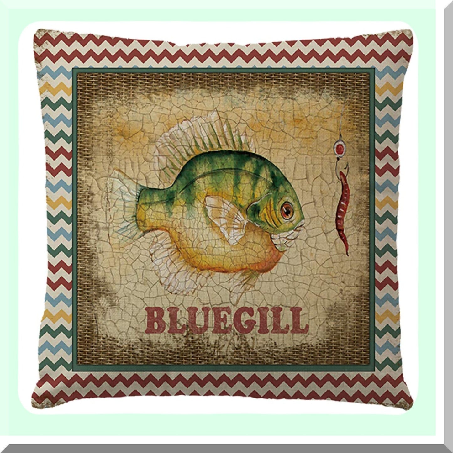 Ocean Breeze Pillow Covers - Set of 4 Colorful Nautical Stripe Fish Pattern Cushion Covers for Beach Home Decor. Perfect for Patio Sofa or Couch!