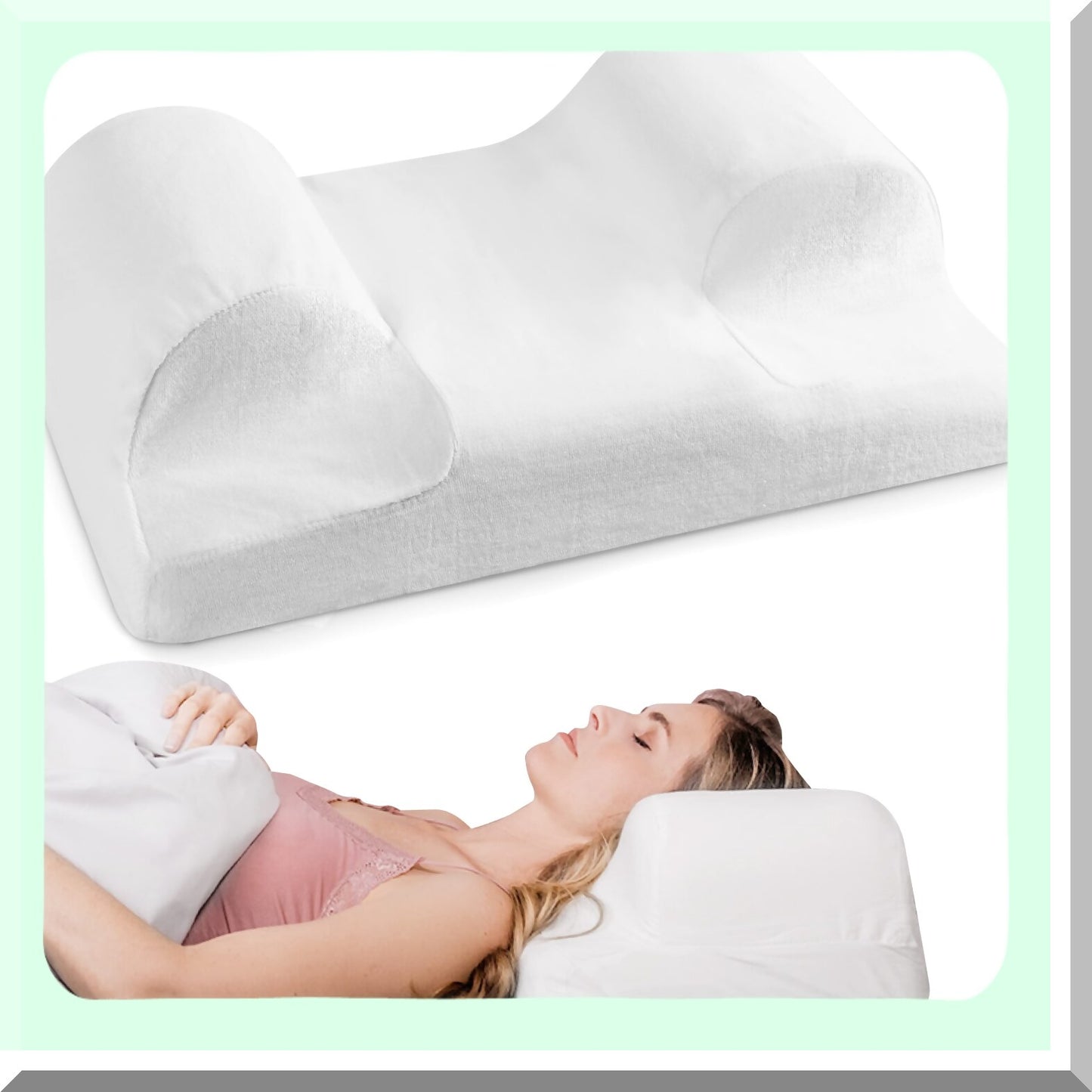 CoolSleep Memory Foam Cervical Support Pillow - Ergonomic Contoured Neck Pillow for Side, Stomach, Back Sleepers - Cooling Technology for Better Sleep
