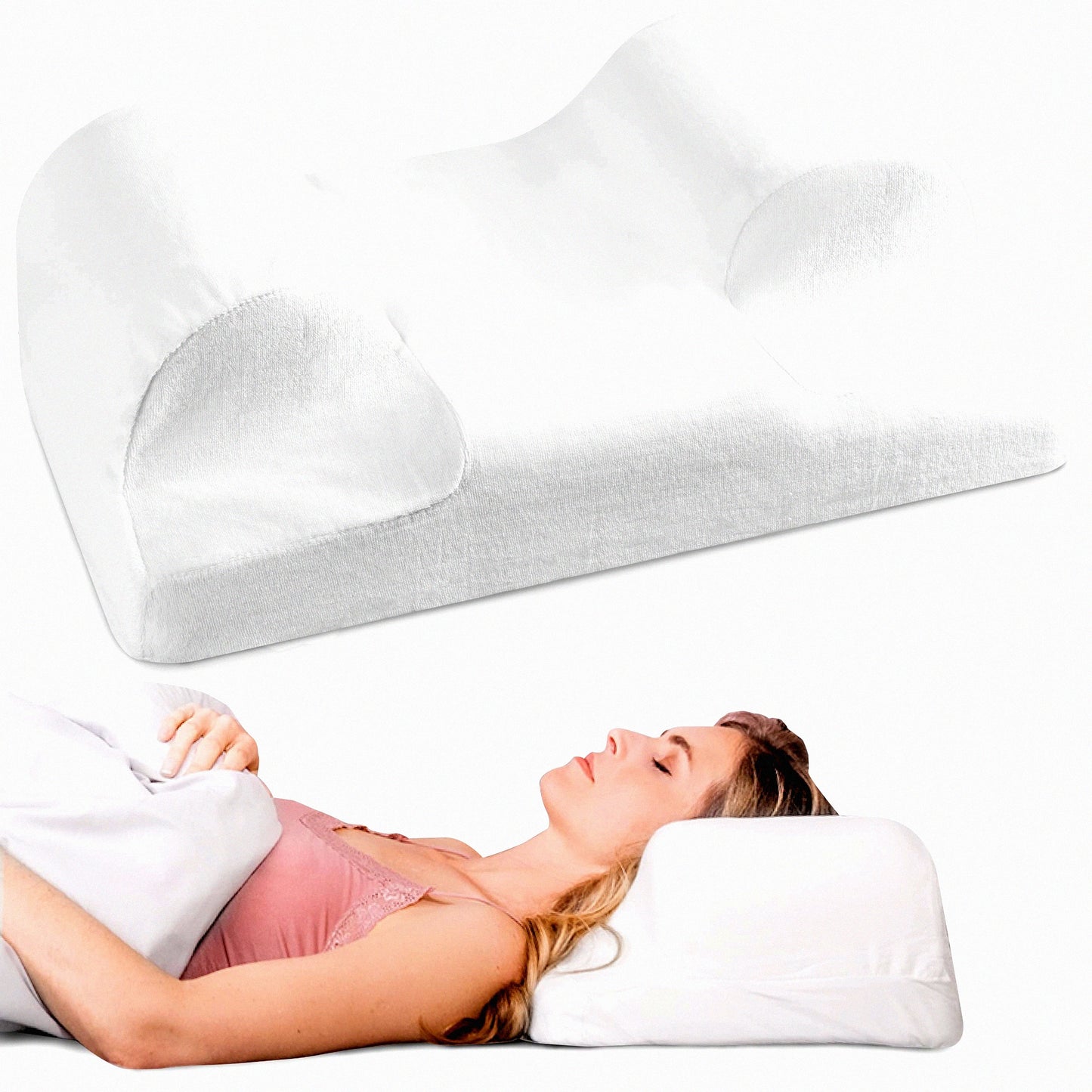 CoolSleep Memory Foam Cervical Support Pillow - Ergonomic Contoured Neck Pillow for Side, Stomach, Back Sleepers - Cooling Technology for Better Sleep