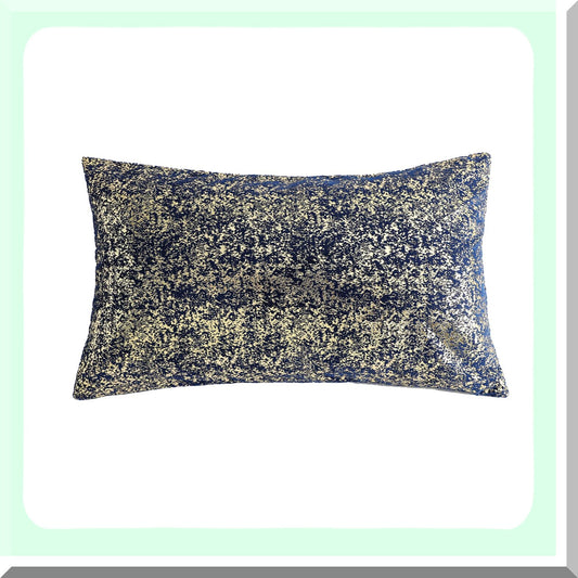 Sparkle Gold Velvet Lumbar Pillow Cover Compatible with Couch