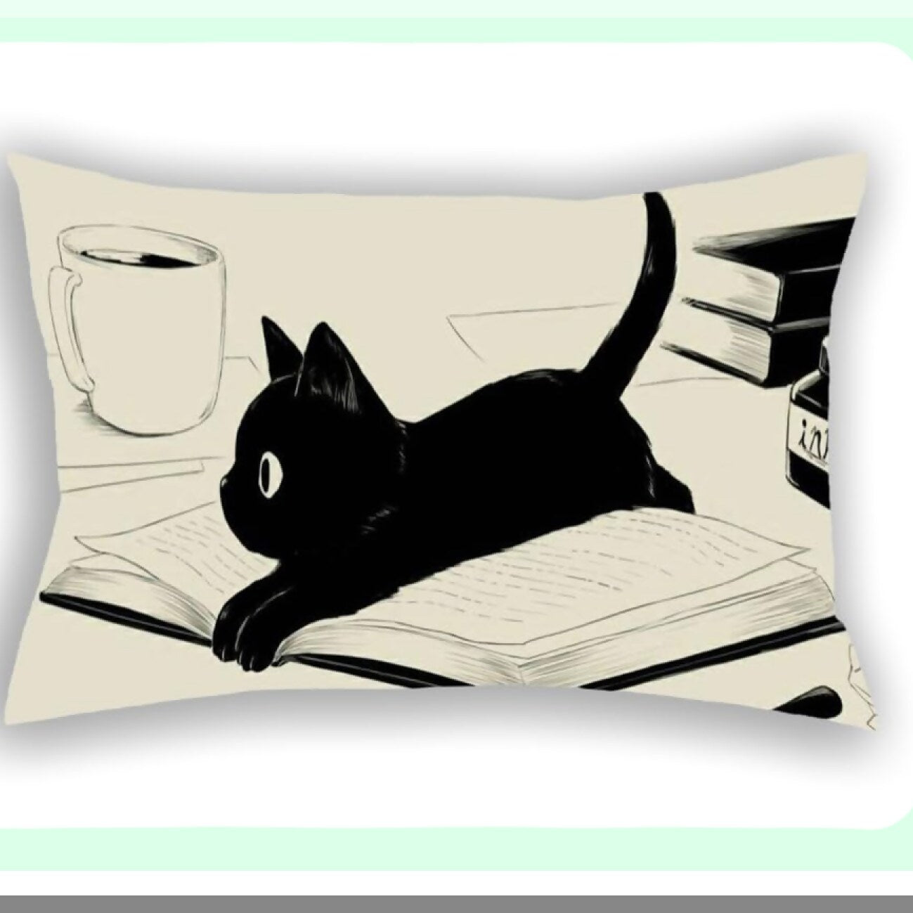 Anime Cat Pillowcase - Standard Throw Pillow Cover 20"x30" Inch - Cute Sofa Bedclothes Home Decoration - Top Anime Keywords