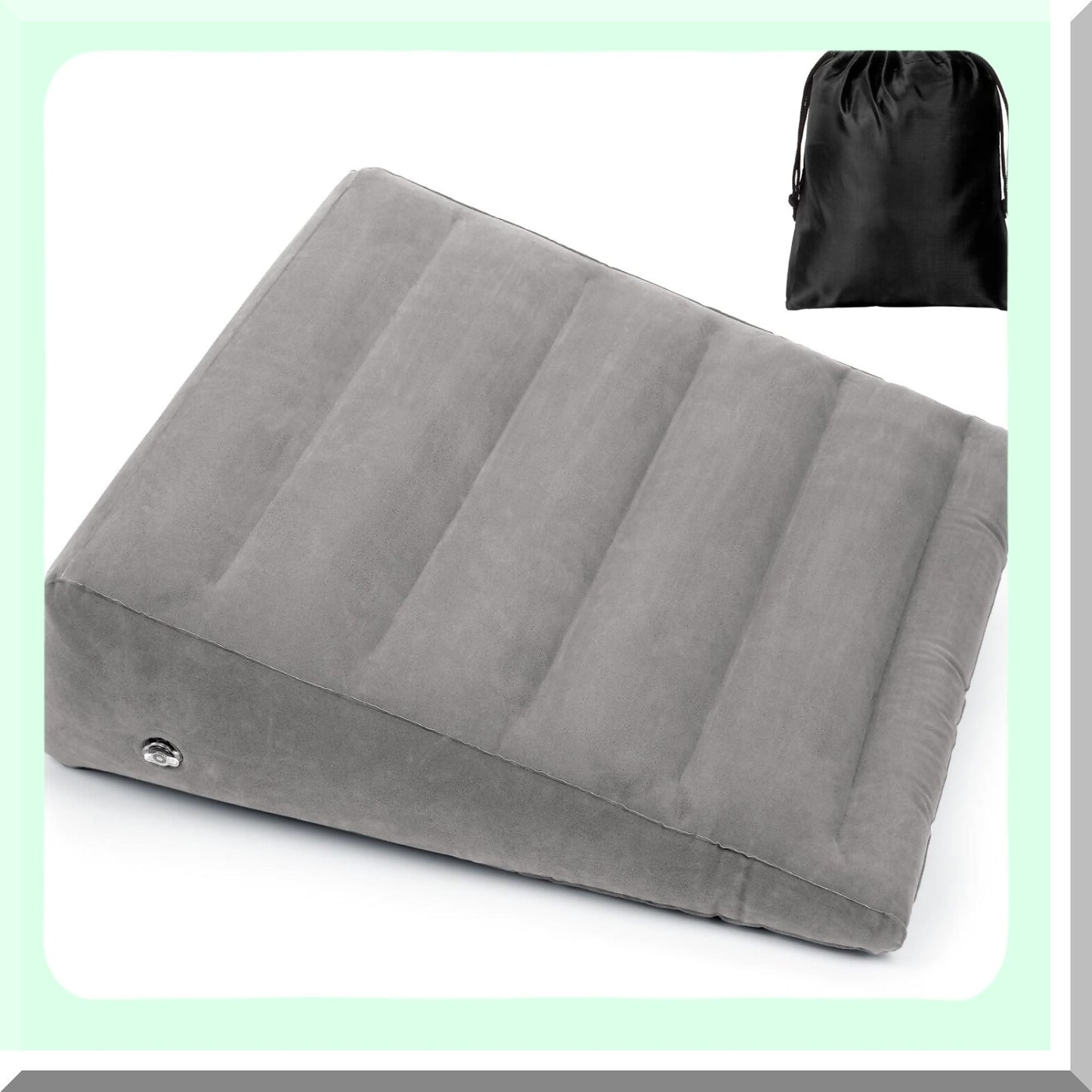 TravelEase Inflatable Wedge Pillow - Portable Sleep & Sit Pillow Set | Blow Up Knee Pillow for Travel | Adjustable Bed Wedge for Comfort & Support