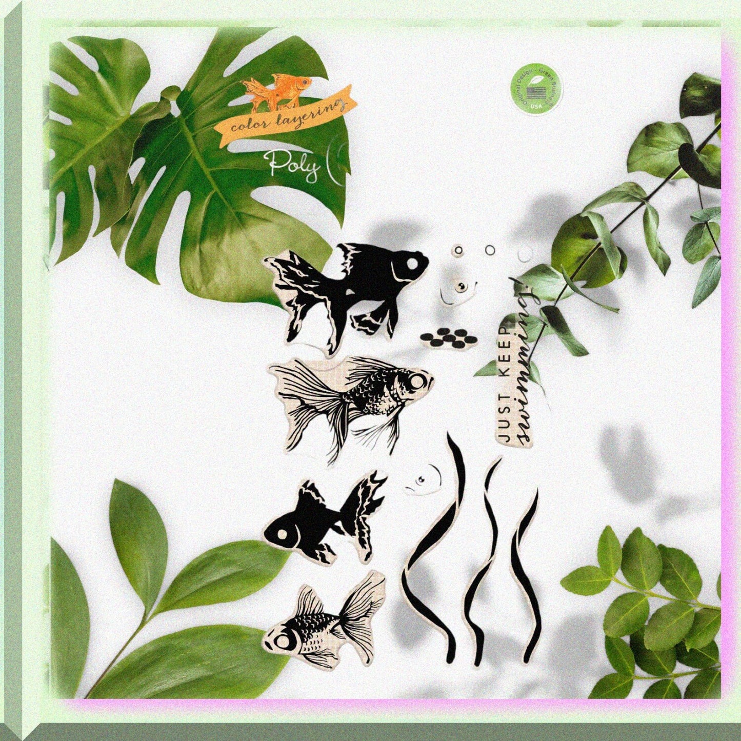 Color Layering Goldfish Clear Stamps