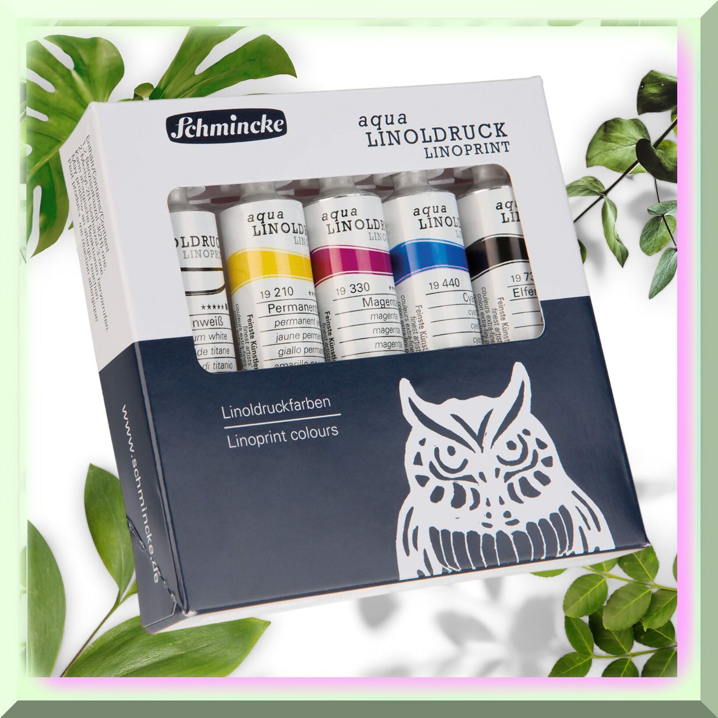 AquaPrint Pro Linoleum Printing Kit 5x20ml Tubes