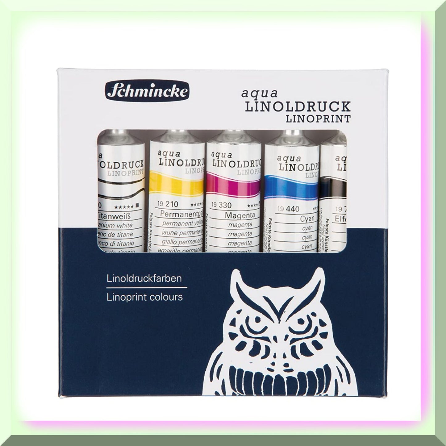 AquaPrint Pro Linoleum Printing Kit 5x20ml Tubes