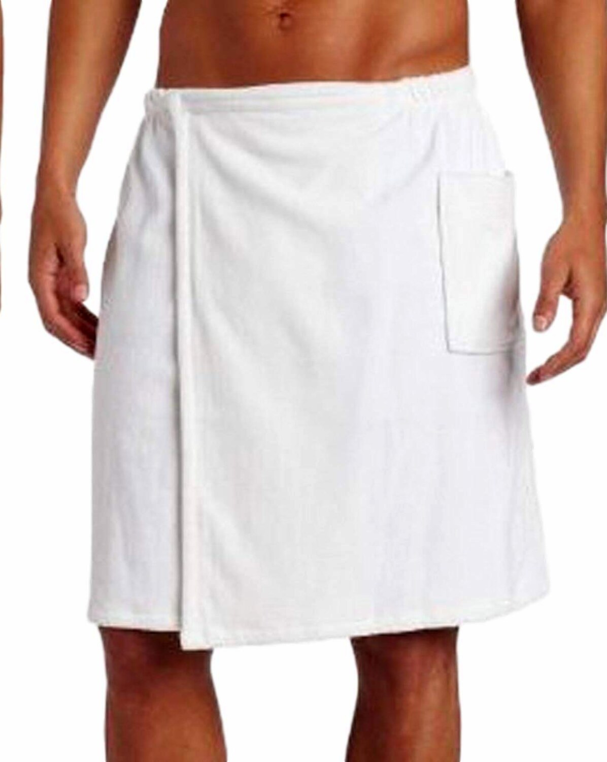 Cotton Terry Men's Wrap Towel White Small/Medium