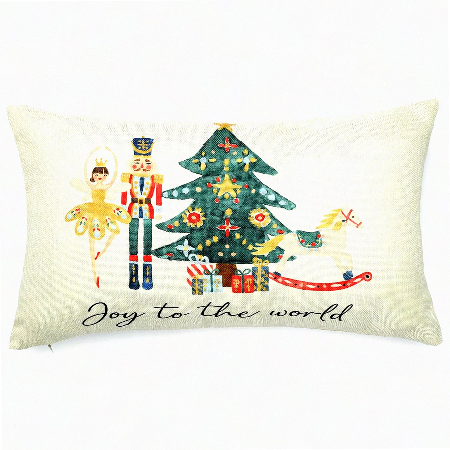 Winter Wonderland Lumbar Pillow Covers - Festive Nutcracker Decorations - Colorful Throw Pillow Cases for Home Decor - 12x20 Inch Cozy Cushion Cover