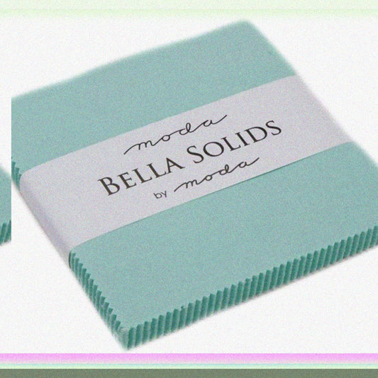 Aqua Bella Solids 42-Piece 5" Quilt Squares Charm Pack