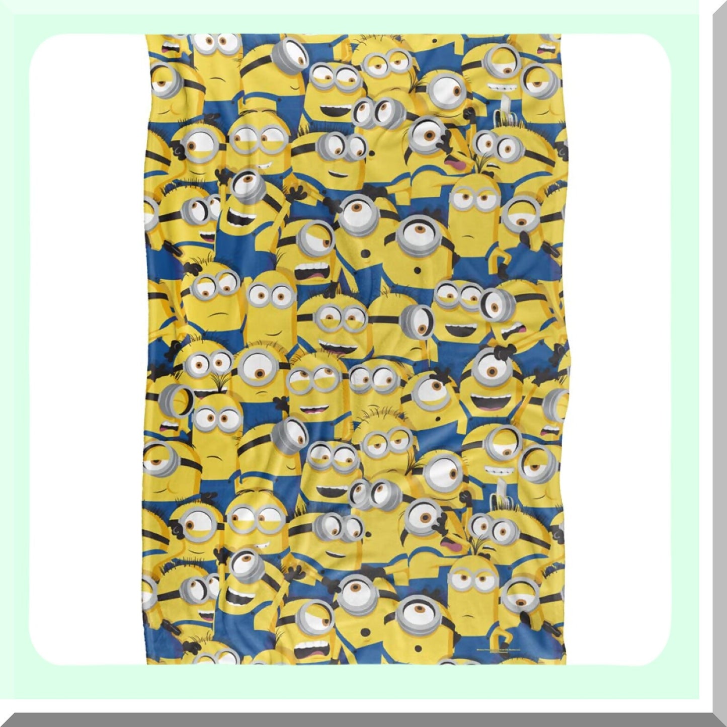 Minion Mania Silky Soft Throw Blanket - 36"x58" Super Cozy Minion Group Design"
