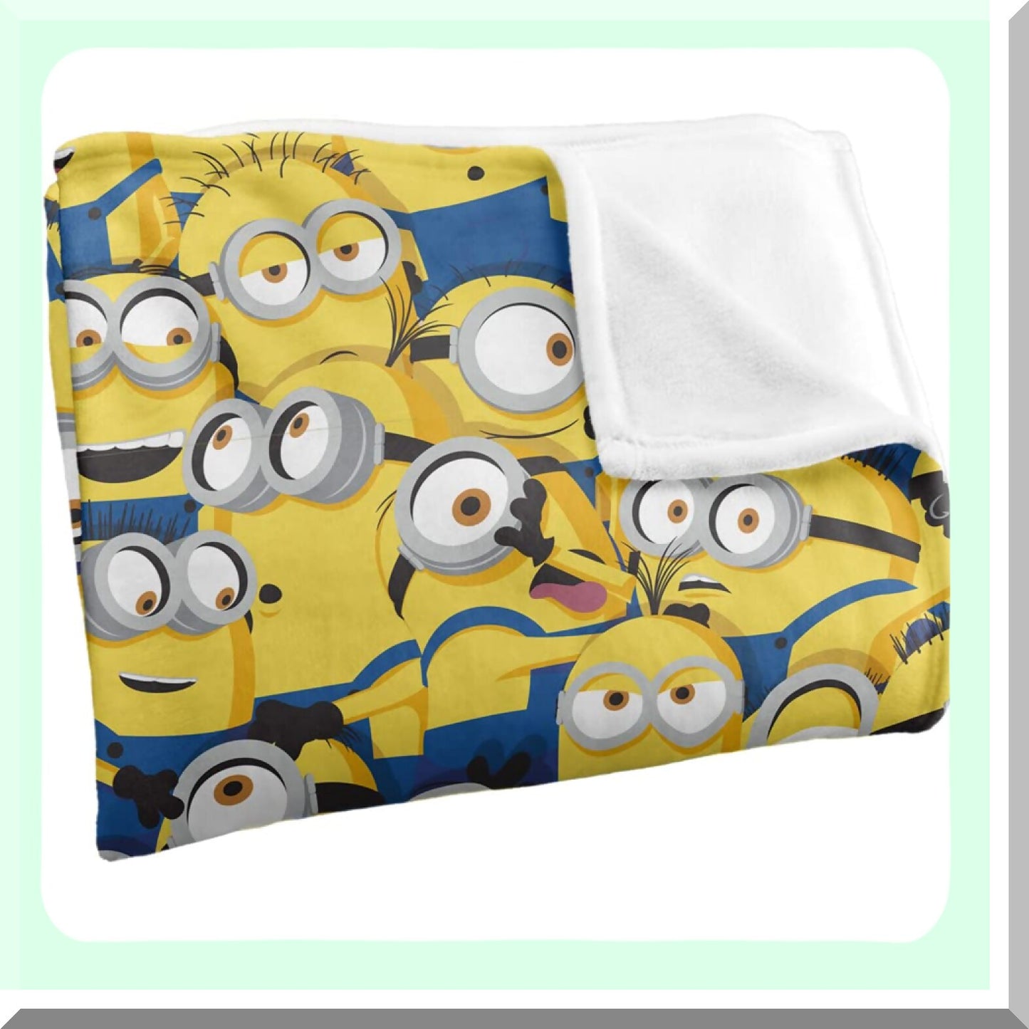 Minion Mania Silky Soft Throw Blanket - 36"x58" Super Cozy Minion Group Design"
