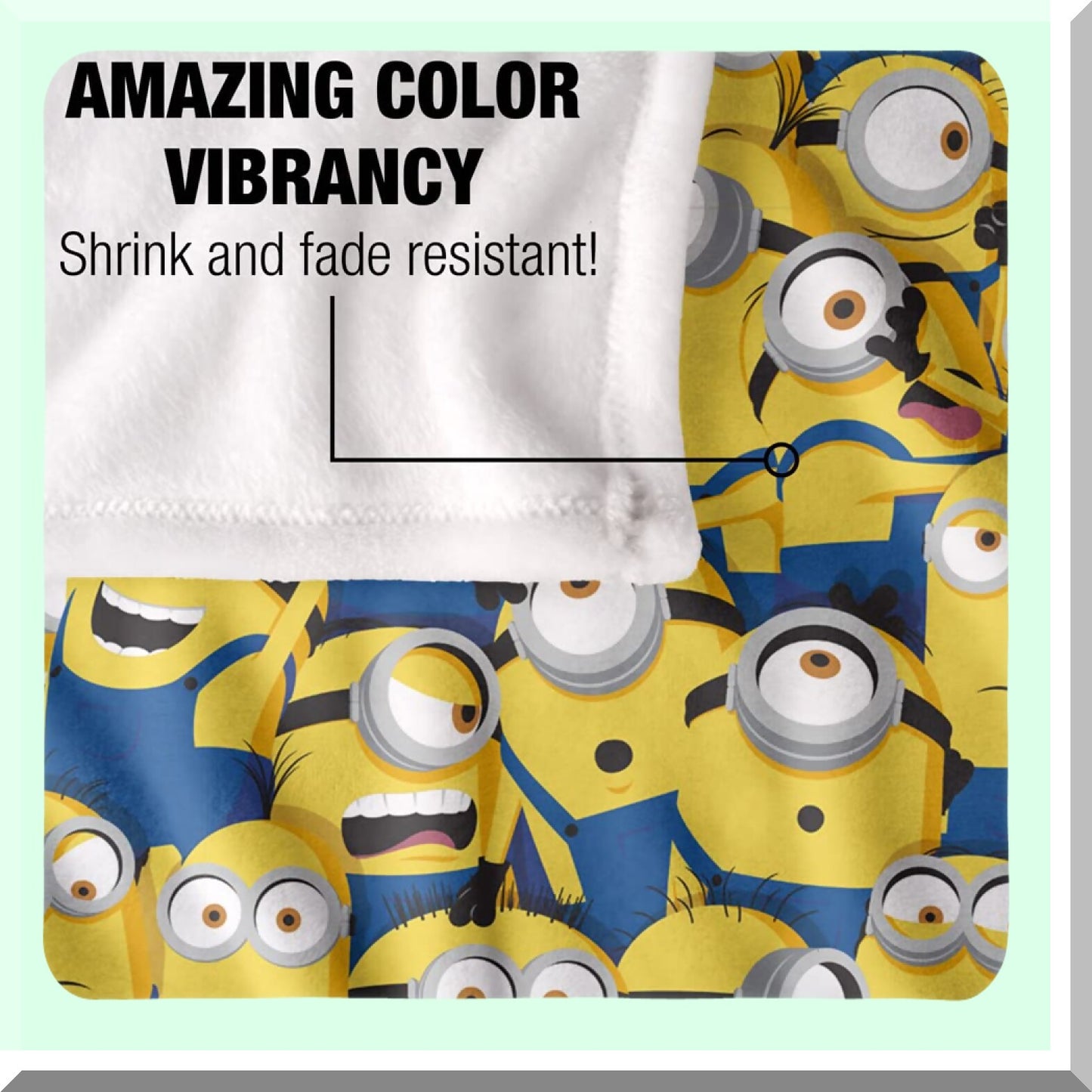 Minion Mania Silky Soft Throw Blanket - 36"x58" Super Cozy Minion Group Design"