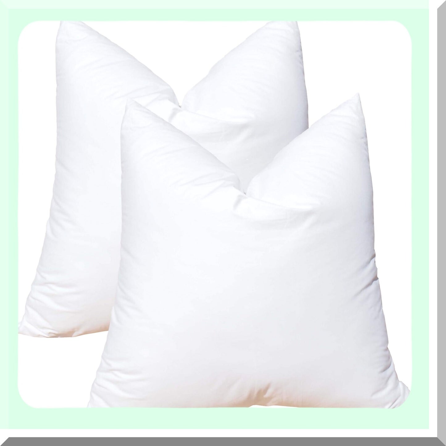 LuxiPlush Sleep Pillows - Hypoallergenic Down Alternative Inserts for Shams & Throws (20x20, Set of 2) - Comfy & Perfect for Sleeping