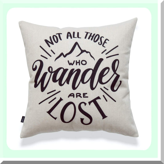 Wanderlust Decorative Pillow Cover 18"x18"