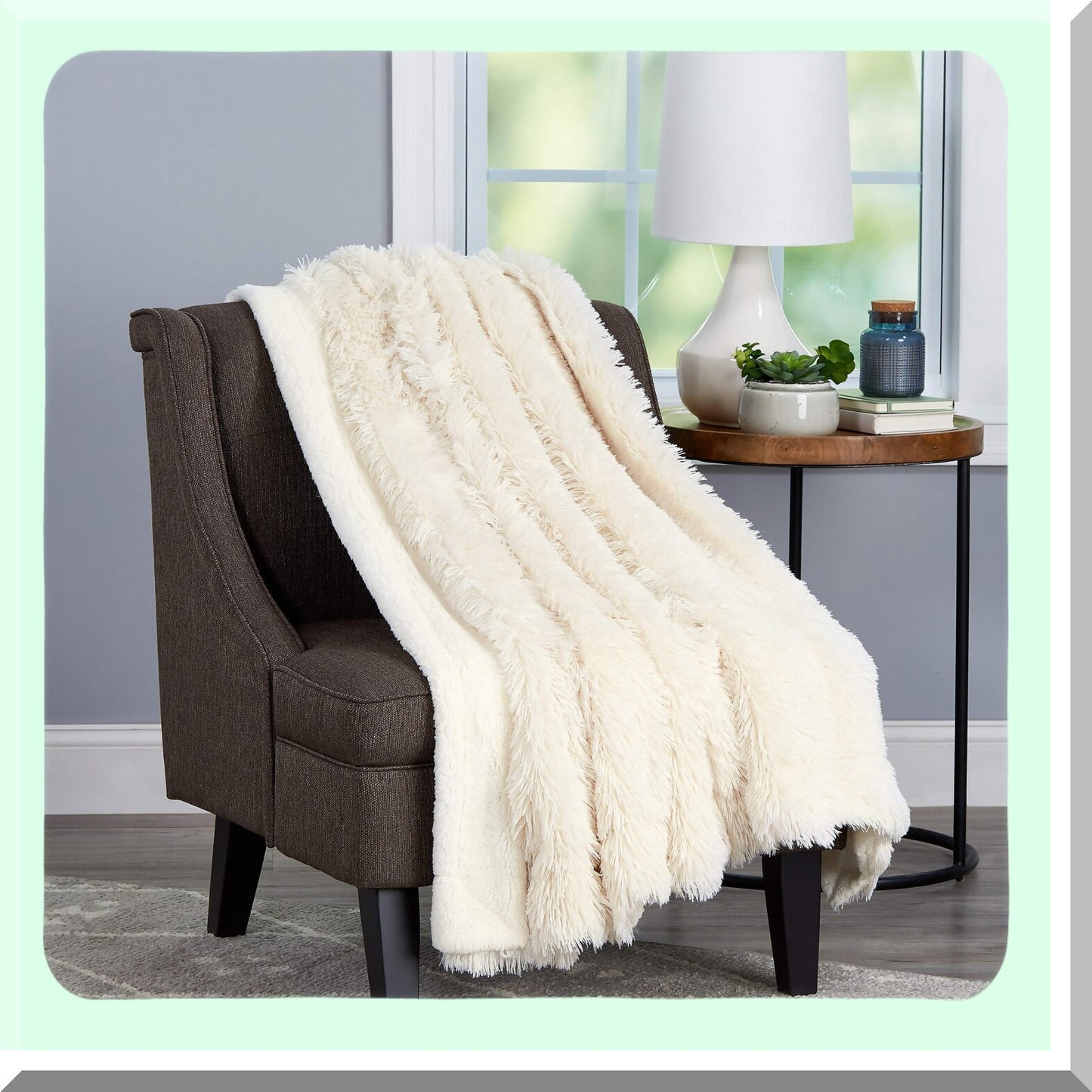 UltraSoft Hypoallergenic Long Pile Rabbit Sherpa Throw Blanket - Luxurious White 60x70 for Couch, Bed, and Décor