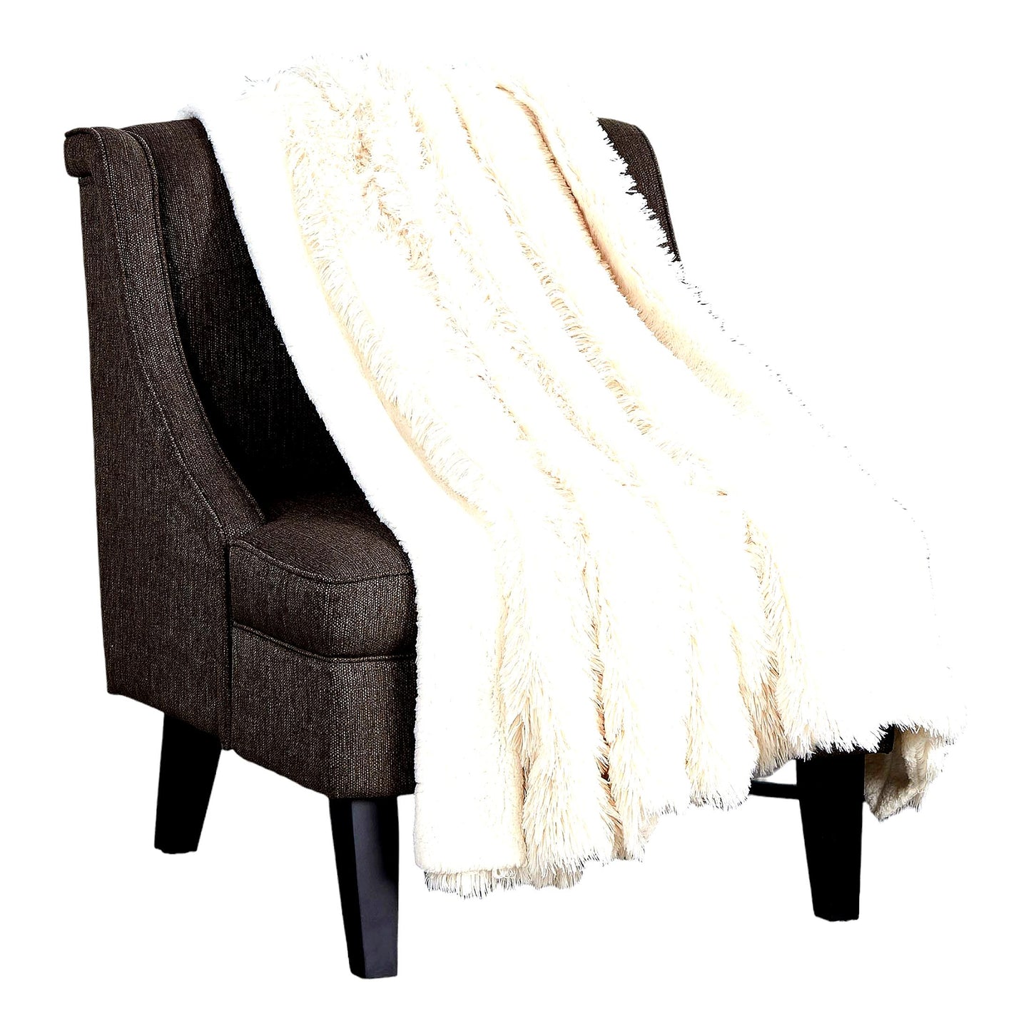 UltraSoft Hypoallergenic Long Pile Rabbit Sherpa Throw Blanket - Luxurious White 60x70 for Couch, Bed, and Décor