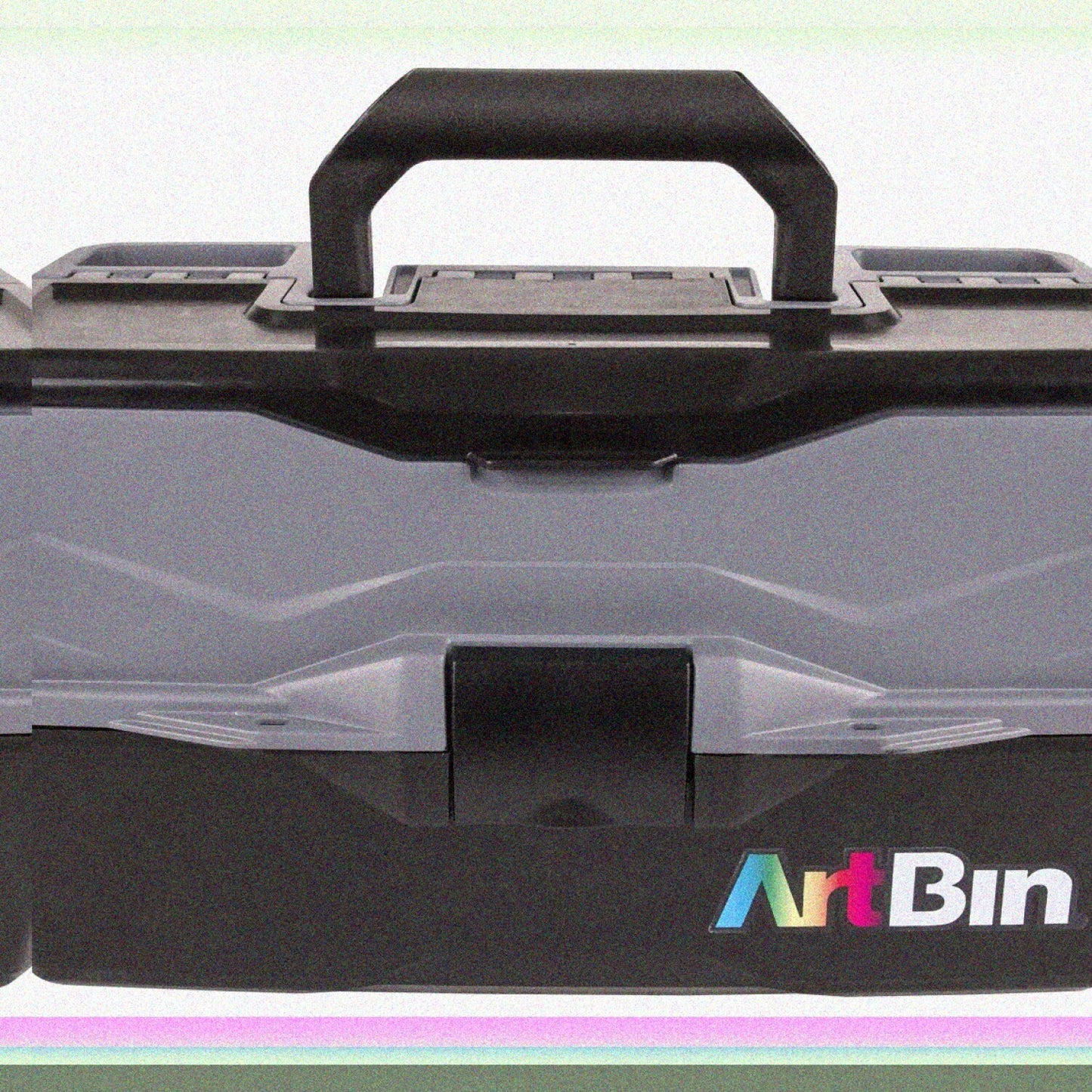 3-Tray Art Supply Box Gray/Black