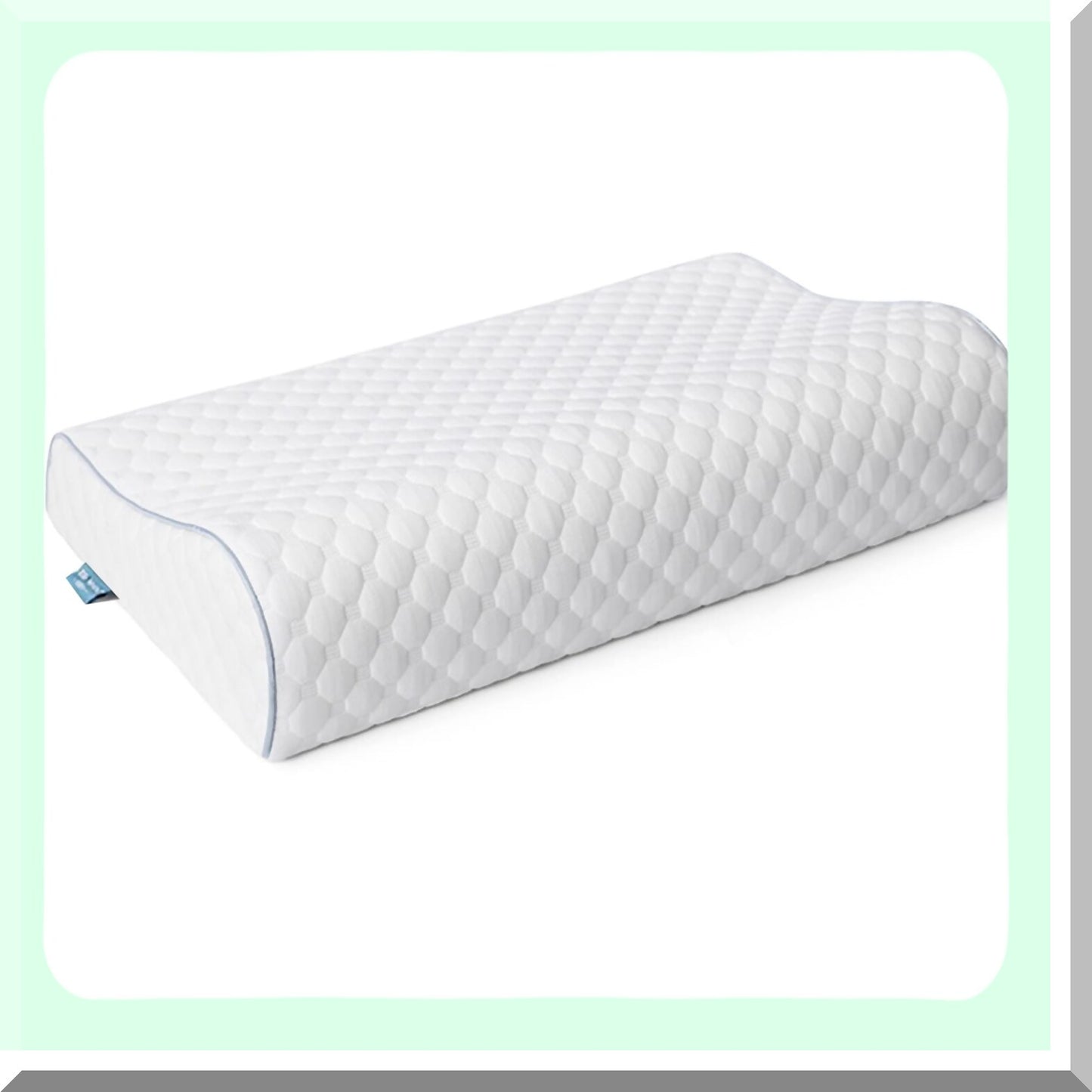 ComfortMax Memory Foam Neck Support Pillow - Orthopedic Ergonomic Pillow for Neck and Shoulder Pain Relief - Back, Side, and Stomach Sleeping Pillow with Removable Cover - Standard Size