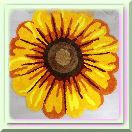 Yellow Sunflower Bathroom Rug 2' Non Slip Absorbent