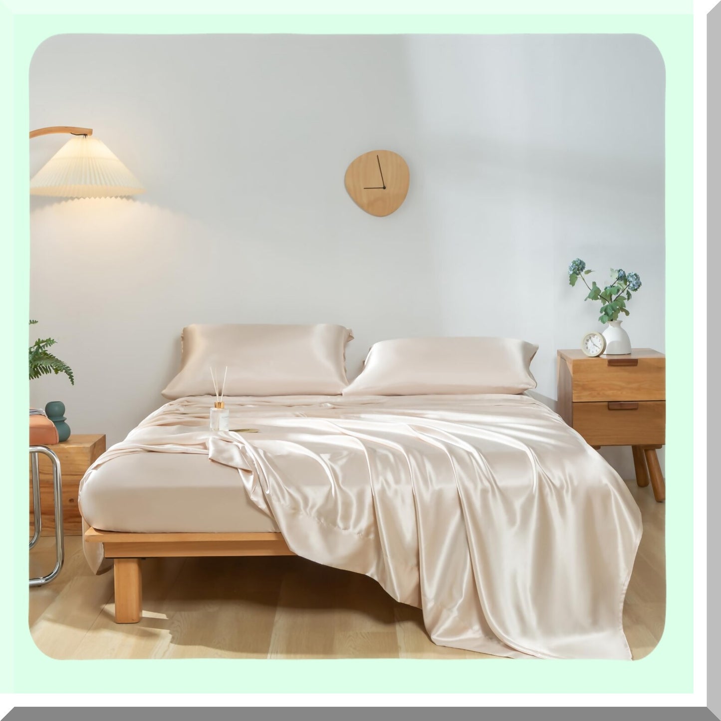 Luxury Silky Soft Khaki Sheet Set - Moisture Wicking Twin Size Bedding Bundle - Deep Pocket Fitted Sheet, Flat Sheet, Pillowcase - 3 Piece Set