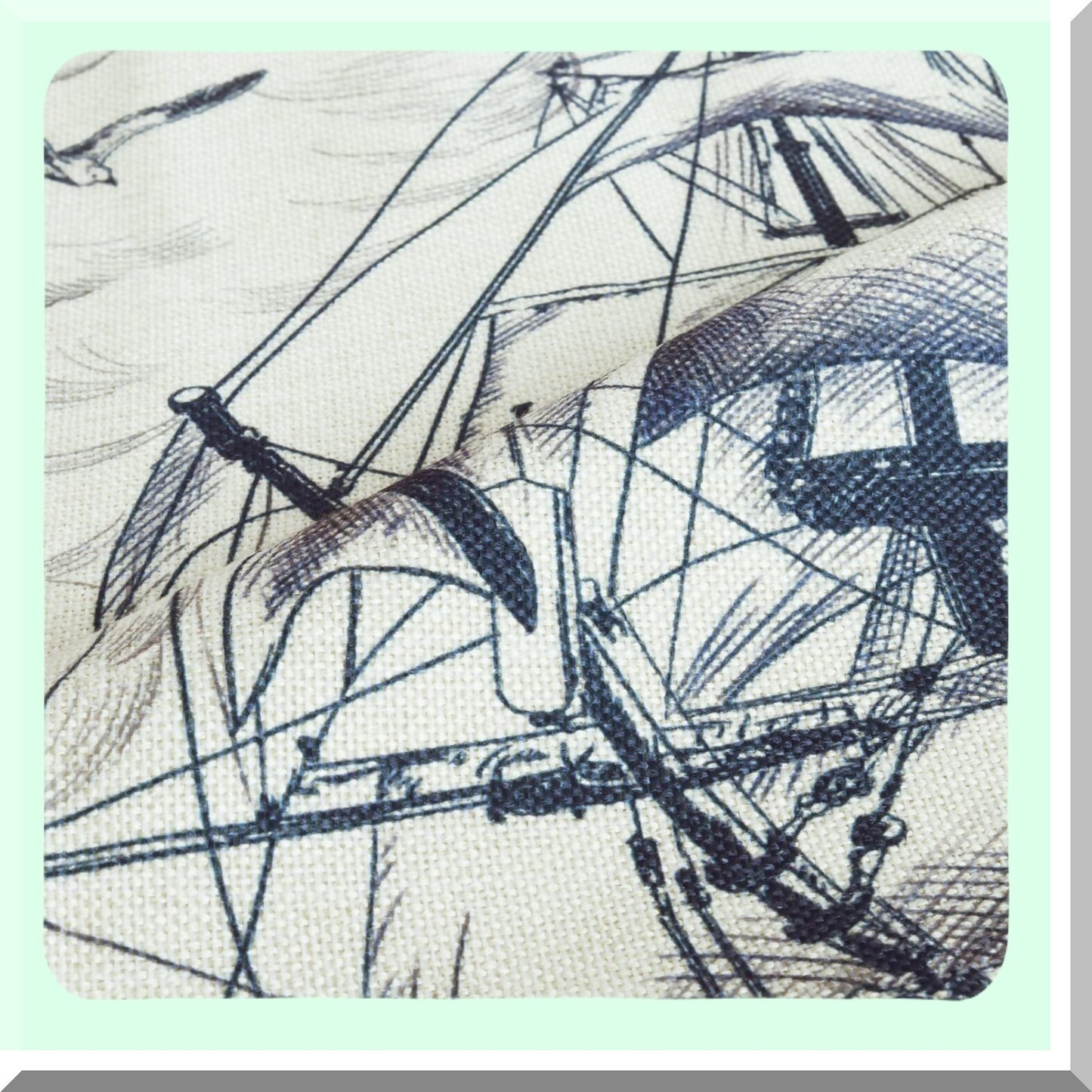 Nautical Sailboat Lighthouse Decorative Pillow Covers Set - Coastal Polyester Linen Cushion Case for Couch Sofa Bed Home Decor - 18 x 18 Inch, Pack of 4