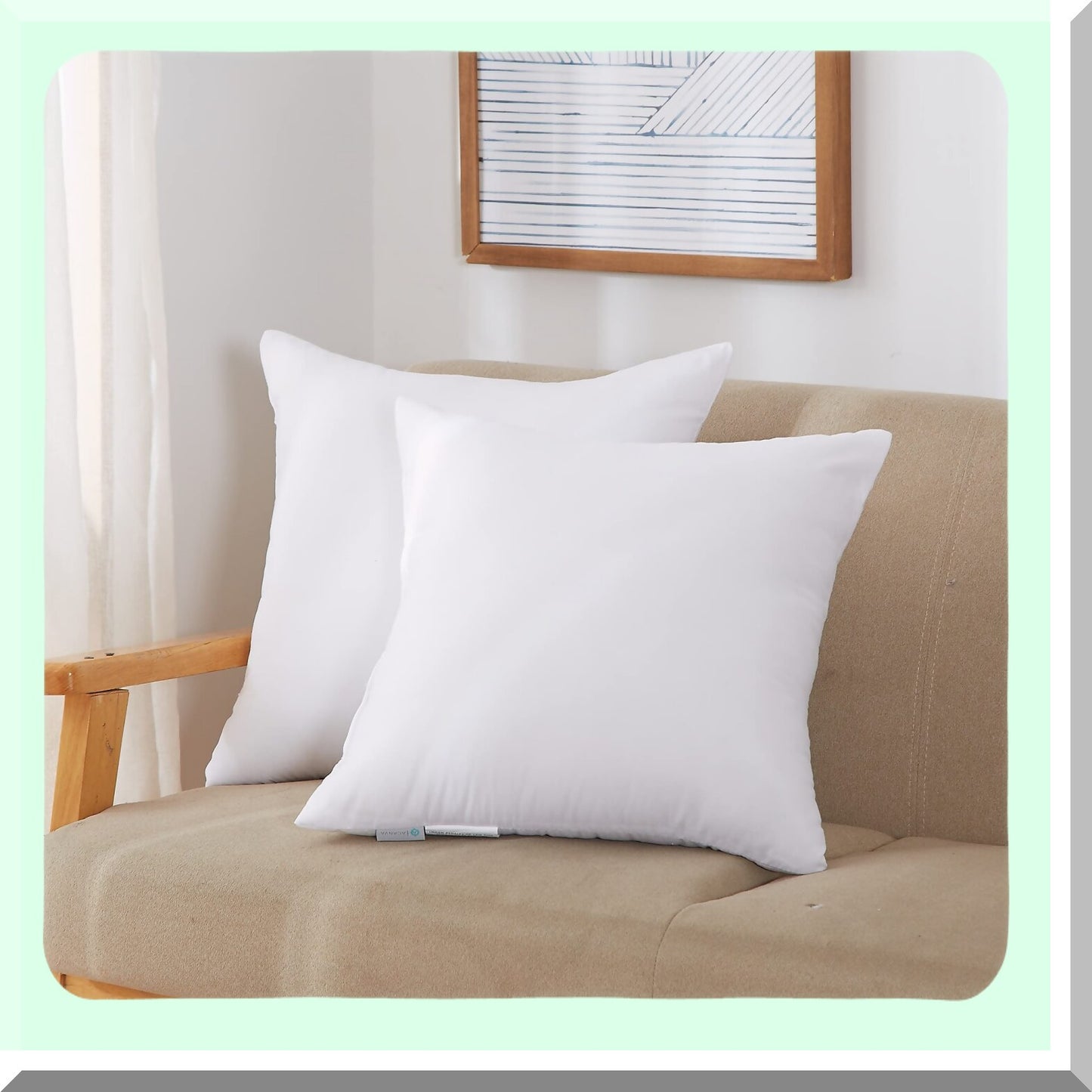 Premium Microfiber Square Pillow Inserts - Set of 4 | Indoor Decorative Cushion Stuffers for Bed, Couch, Sofa, Chair | 28x28 Inch White Sham Fillers