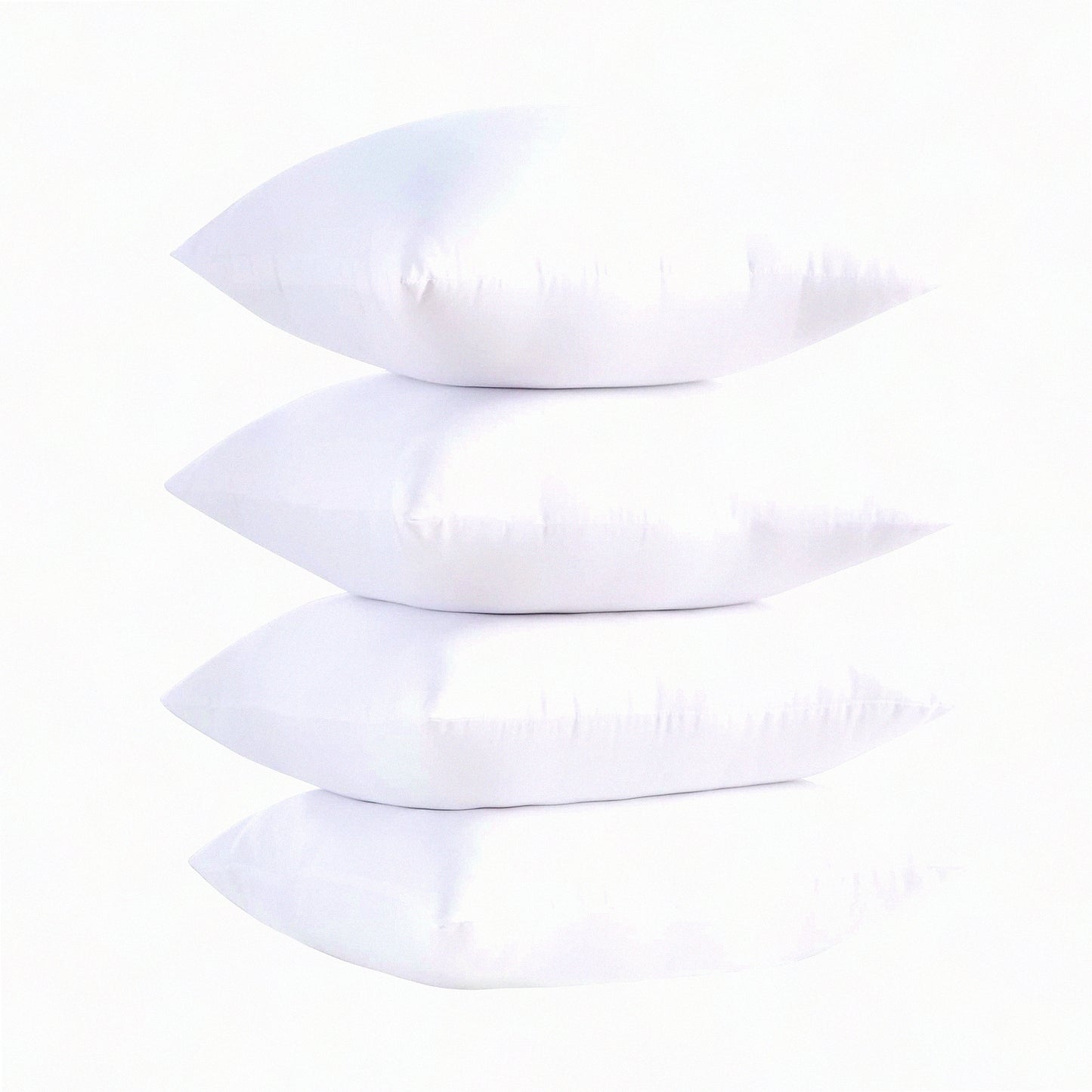 Premium Microfiber Square Pillow Inserts - Set of 4 | Indoor Decorative Cushion Stuffers for Bed, Couch, Sofa, Chair | 28x28 Inch White Sham Fillers
