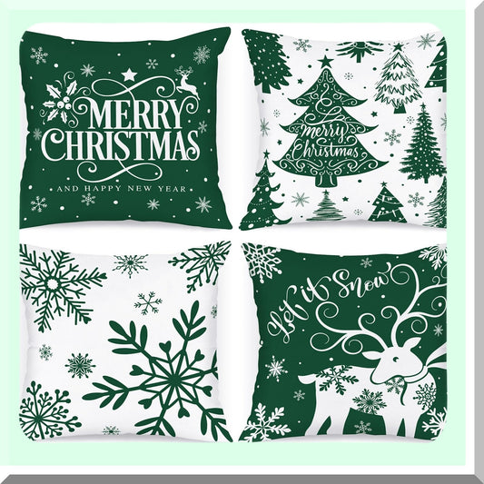 Winter Wonderland Snowflake Pillow Cover Set 16x16