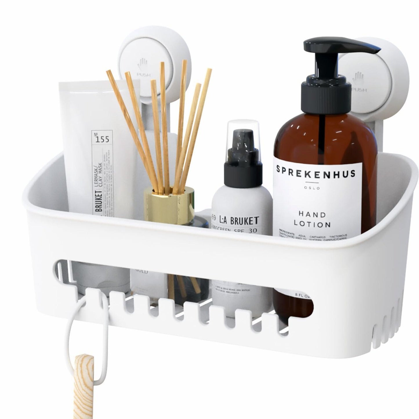 Suction Cup Shower Caddy White
