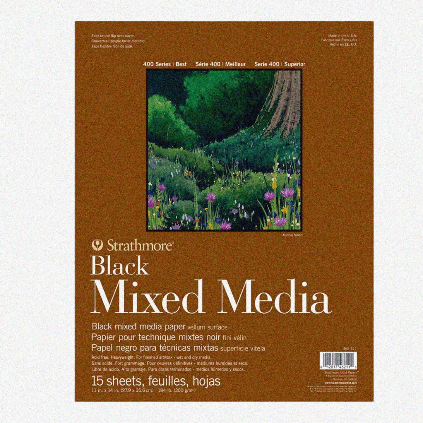 Mixed Media Pad 11x14 Black 15 Sheets