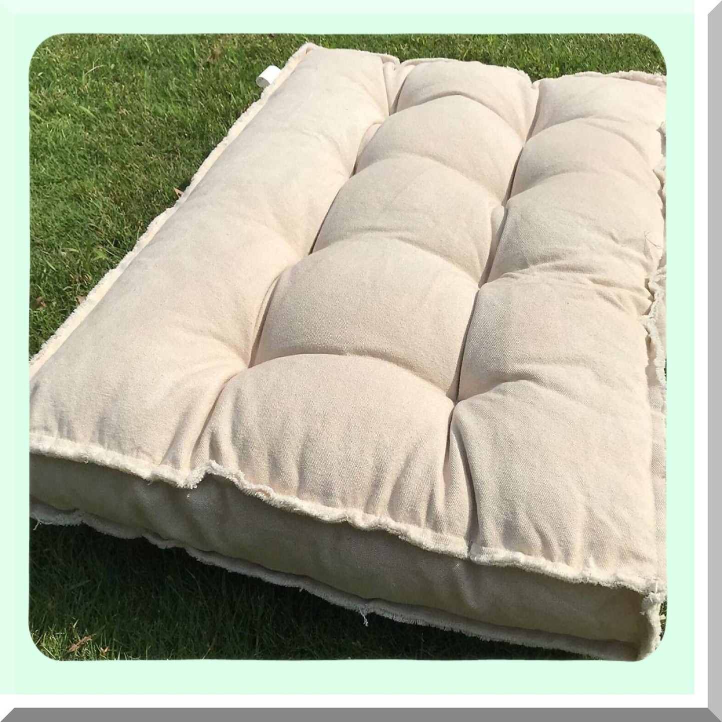 Square Comfort Floor Cushion - Thick Meditation Pillow for Kids Reading Nook, Yoga Living Room Sofa, Balcony Outdoor - 31x22 Inch Sitting Pillow