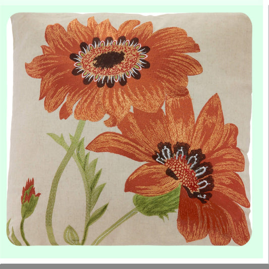 Sunflower Bliss Linen Blend Throw Pillow for Home Decor