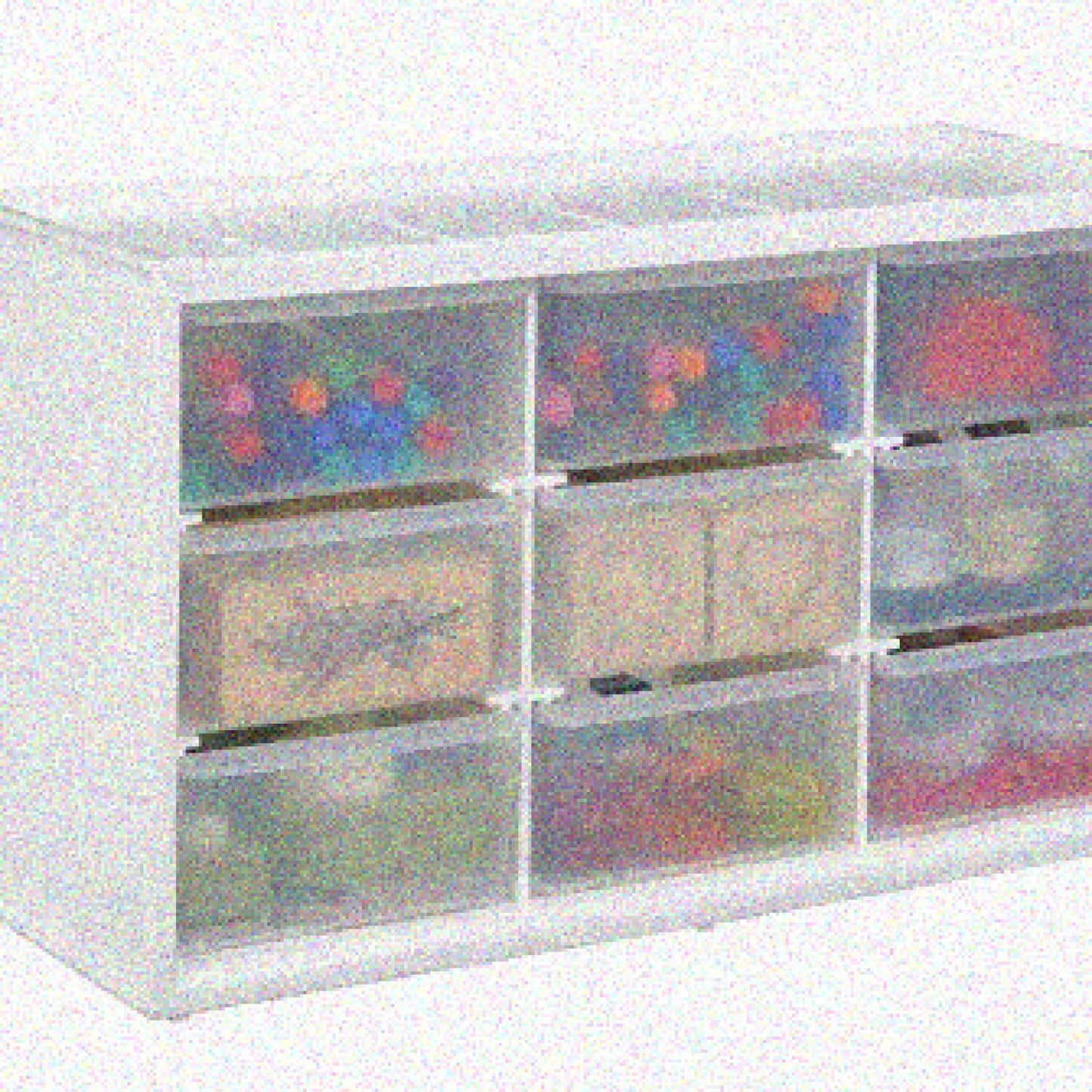 Plastic Storage Unit with 9 Clear Drawers