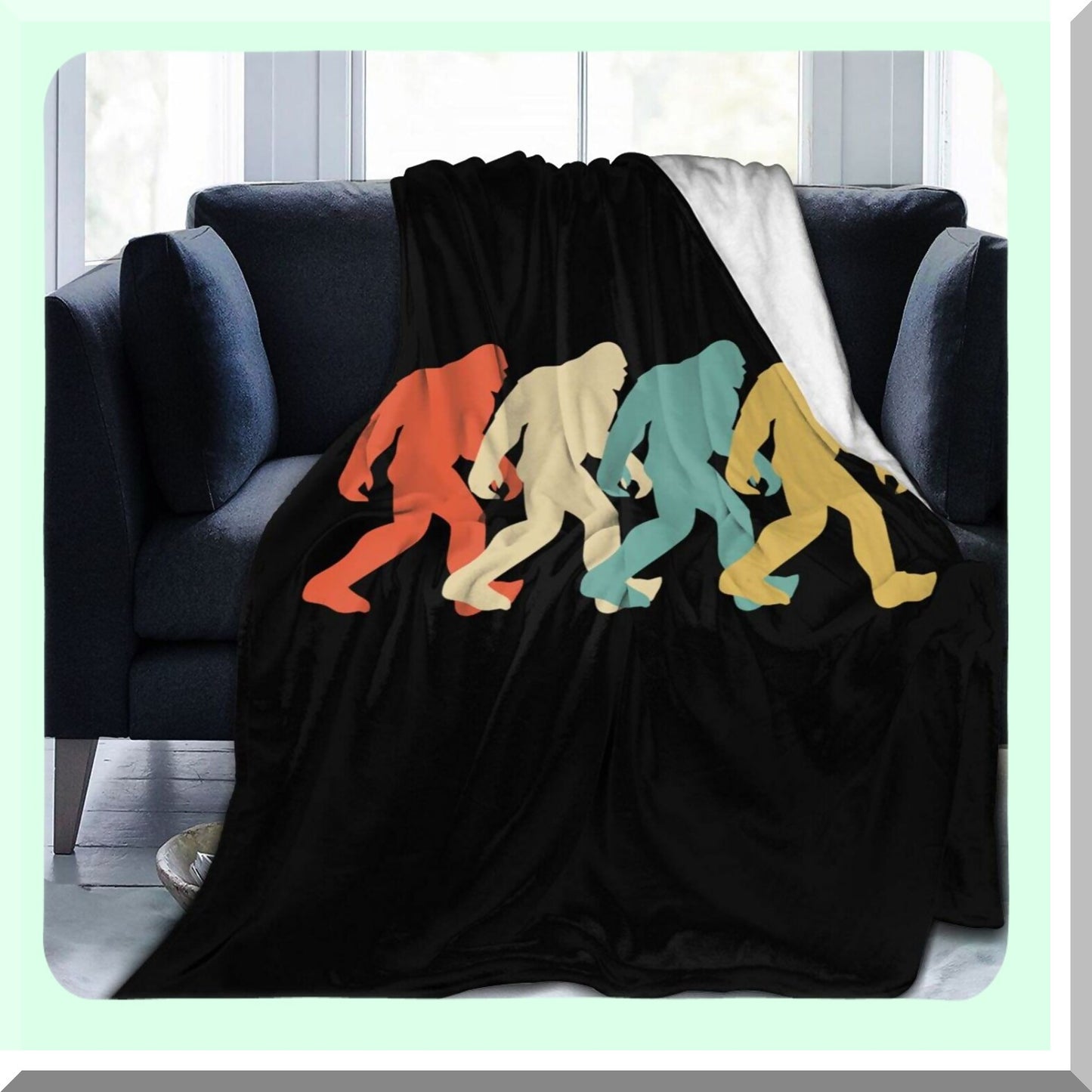 CozyBigfoot Flannel Fleece Throw - Ultra Soft & Warm Blanket for Bed, Sofa, or Living Room
