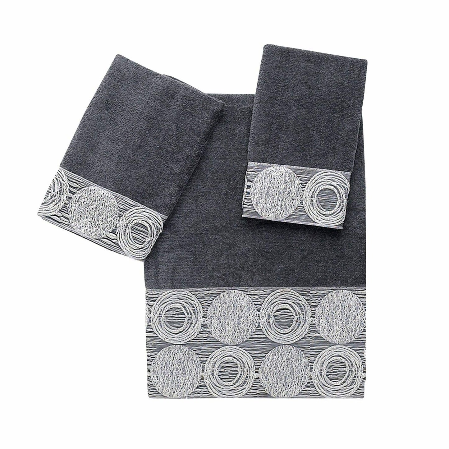 3pc Cotton Towel Set Galaxy Collection Granite