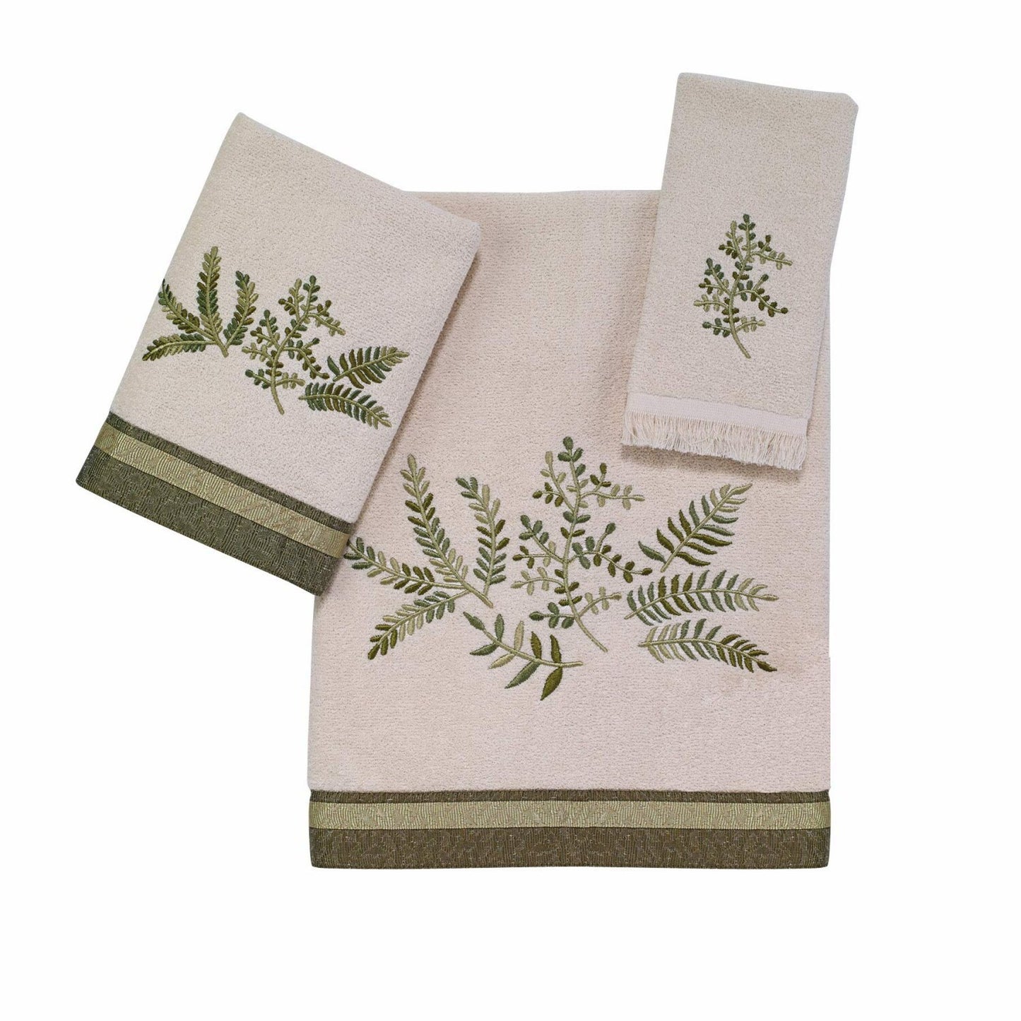 3pc Cotton Towel Set Ivory