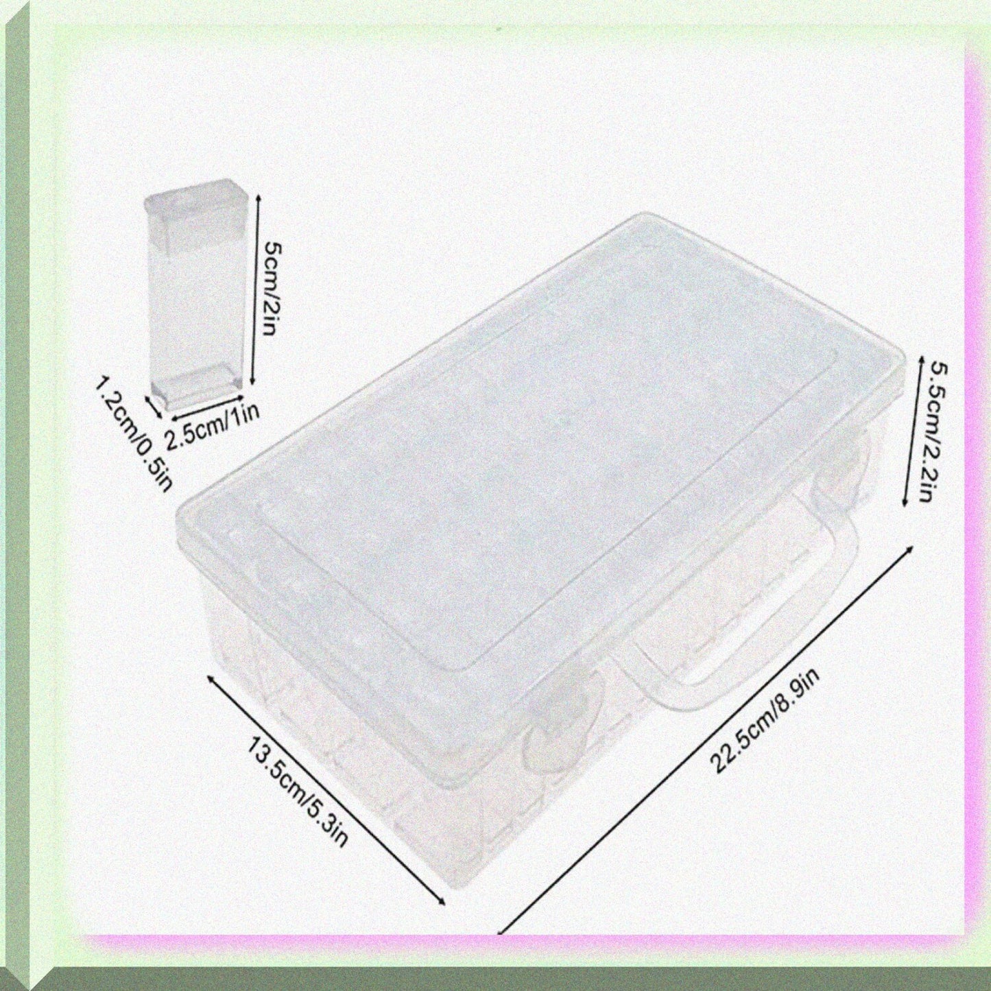64 Grid Diamond Embroidery Storage Box Clear Plastic