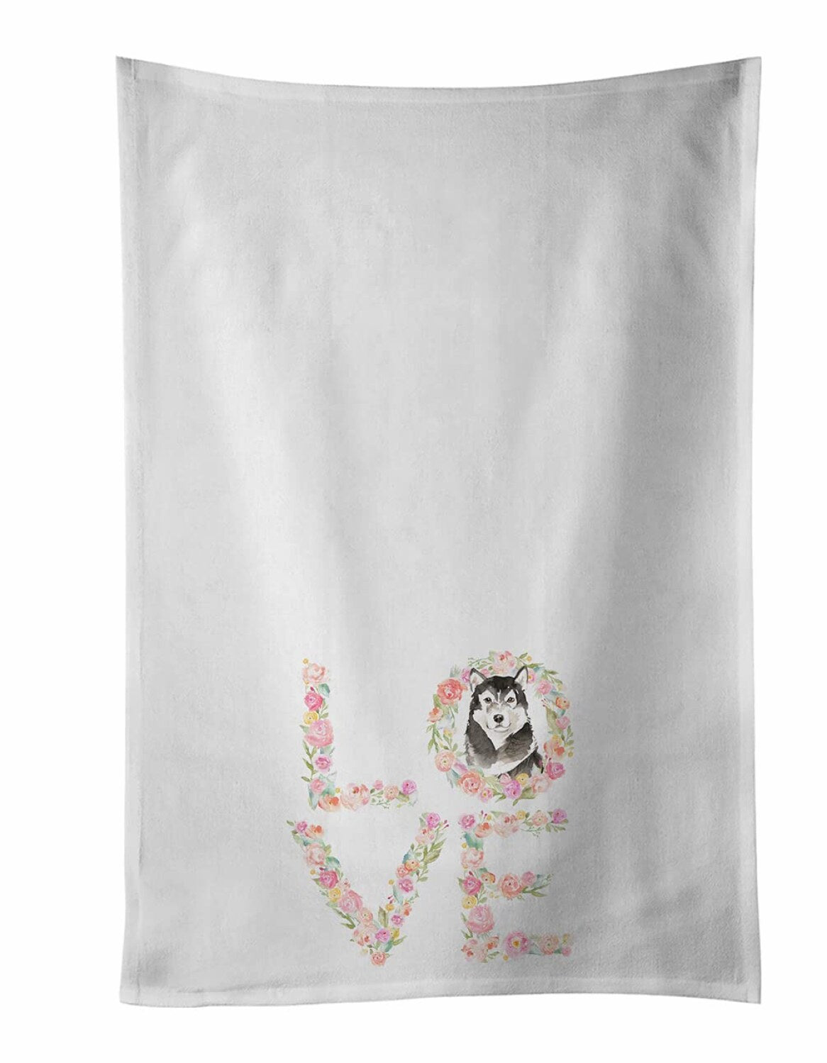 White Kitchen Towel Set of 2, 19x25, Cotton
