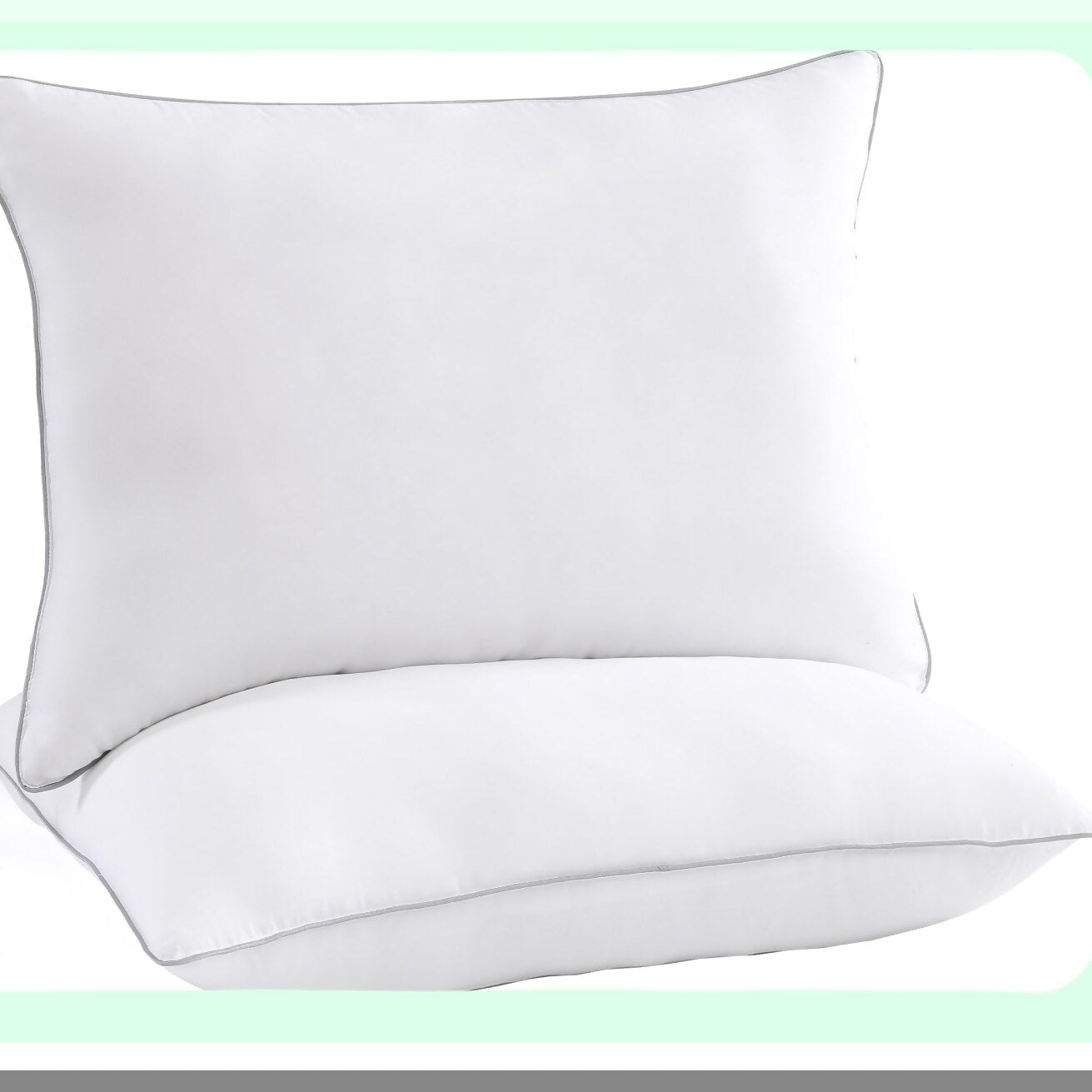 CoolDream Standard Pillow Set - 2 Pack Down Alternative Pillows for Side and Back Sleepers. Hotel Quality Cooling Pillows for a Restful Sleep.