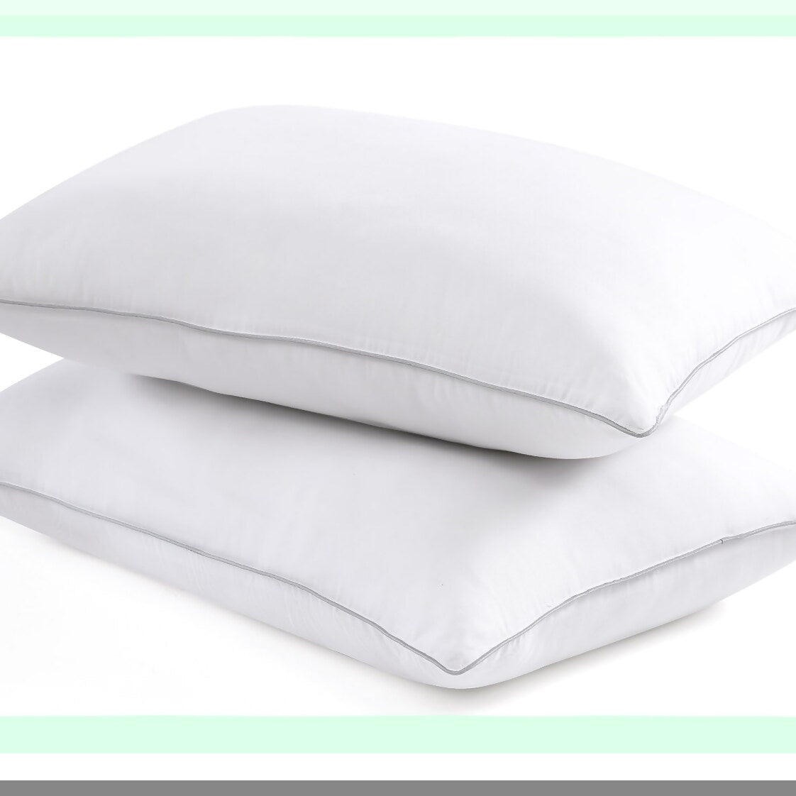 CoolDream Standard Pillow Set - 2 Pack Down Alternative Pillows for Side and Back Sleepers. Hotel Quality Cooling Pillows for a Restful Sleep.