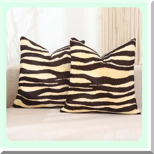Velvet Pillow Covers Set of 2 Compatible with ZebraPrint