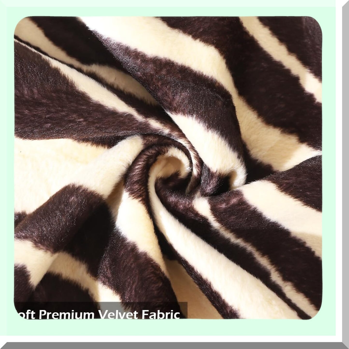 ZebraPrint Velvet Pillow Covers - Set of 2 | Soft Animal Print Throw Pillows for Bedroom & Sofa | Modern Farmhouse Decor - 18x18 inches