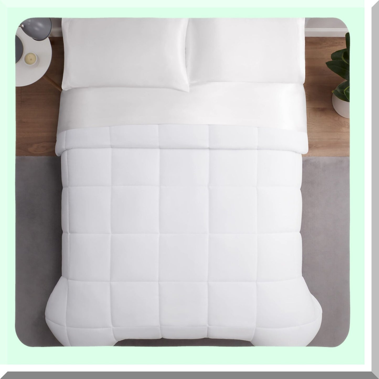 LuxiPlush All Season Queen Comforter - Soft Box Stitched Duvet Insert with 4 Corner Tabs - White Quilted Bedding for Ultimate Comfort and Sleep Satisfaction