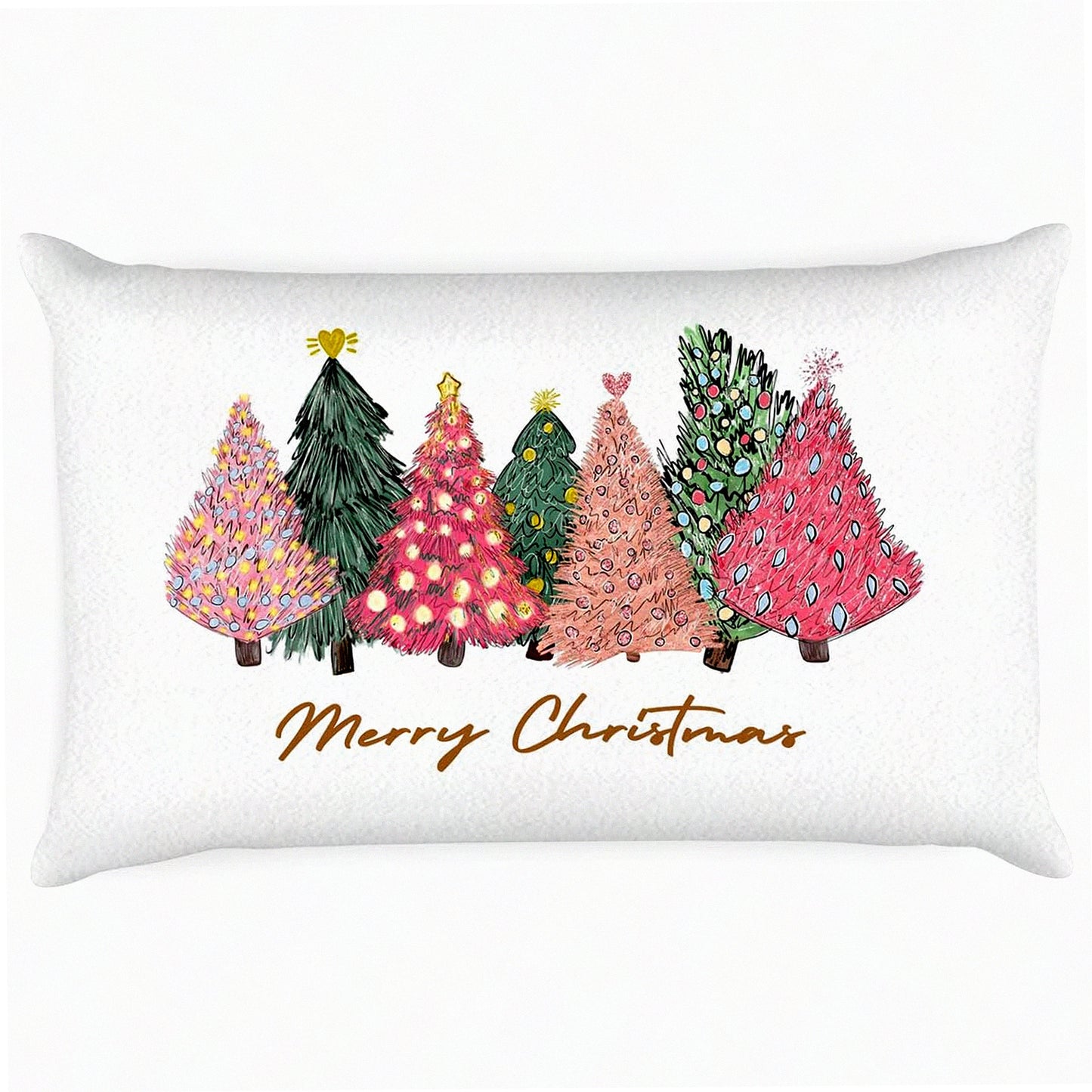 Pink Tree Decorative Pillow Covers 12x20 - Set of 2 Outdoor Pillow Cases for Couch - Stylish Throw Pillows for Home Decor - Soft and Durable