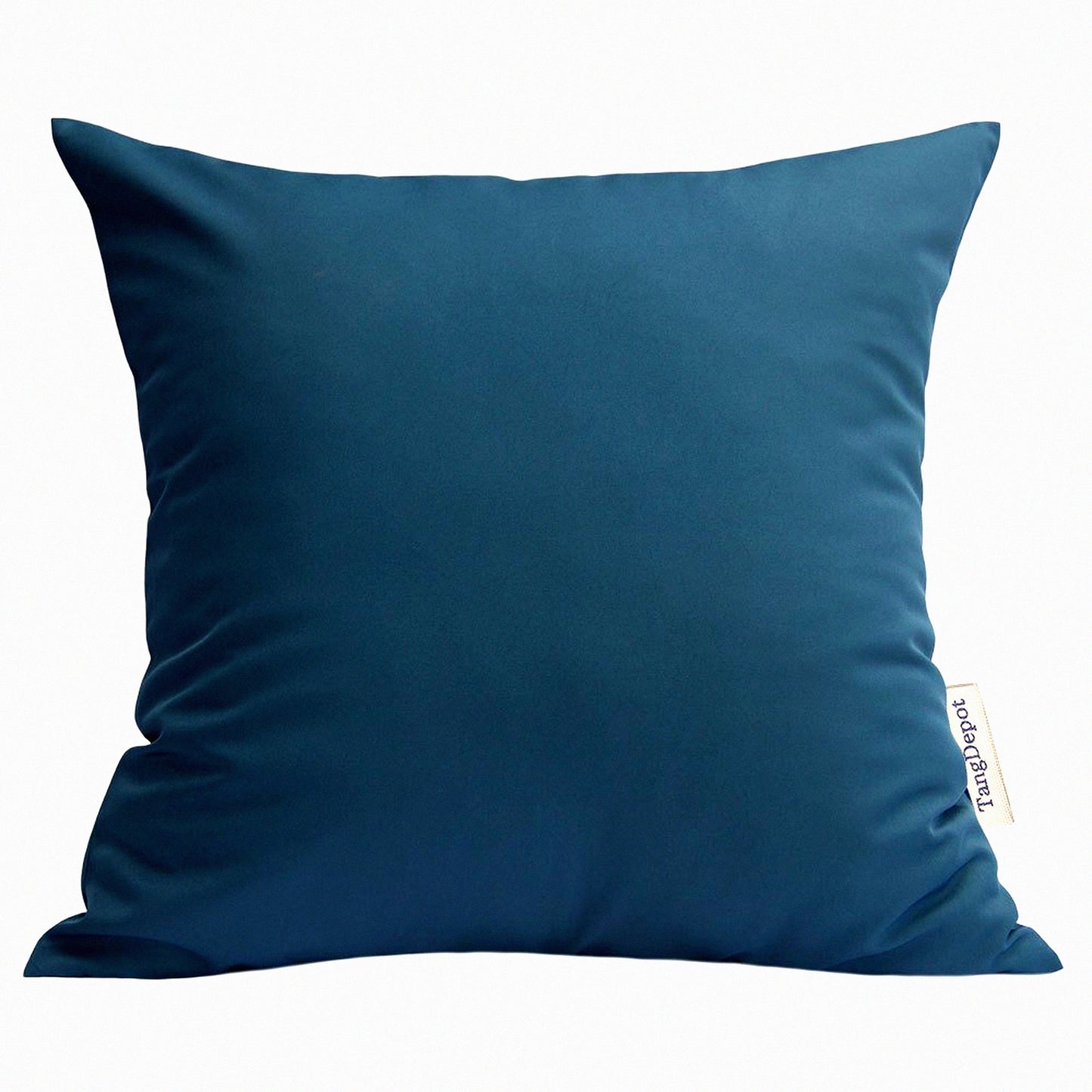 Aegean Silk Square Pillow Shams - Set of 2 Durable Decorative Covers for Indoor/Outdoor Cushions. Deep Blue Throw Pillow Shells 16"x16" - 2 Pieces.